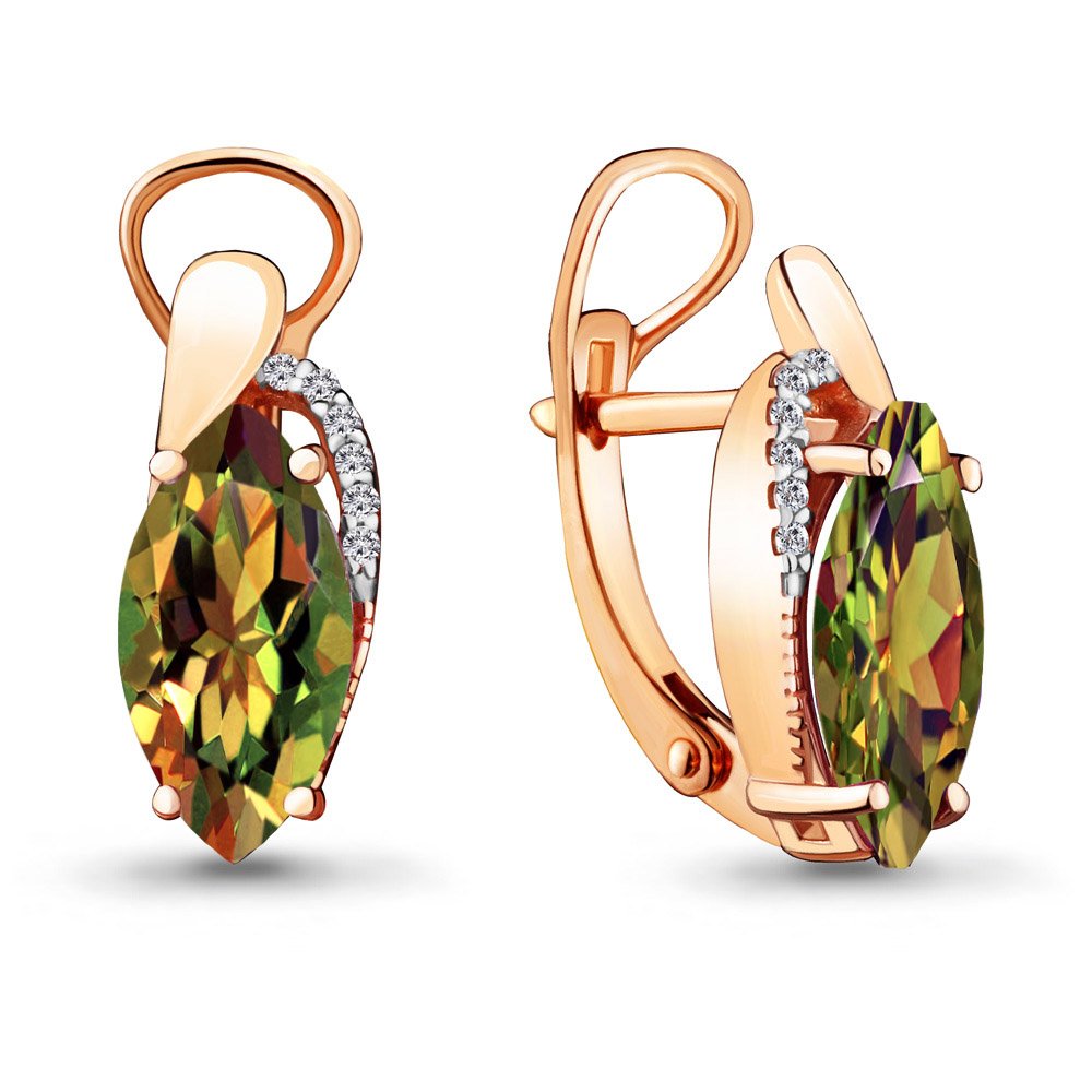 Correction vein Admirable Cercei din aur roșu cu pietre Cubic zirconia, Zultanit (sint.) art 4475919a.1 Correction vein Admirable Cercei din aur roșu cu pietre Cubic zirconia, Zultanit (sint.) art 4475919a.1