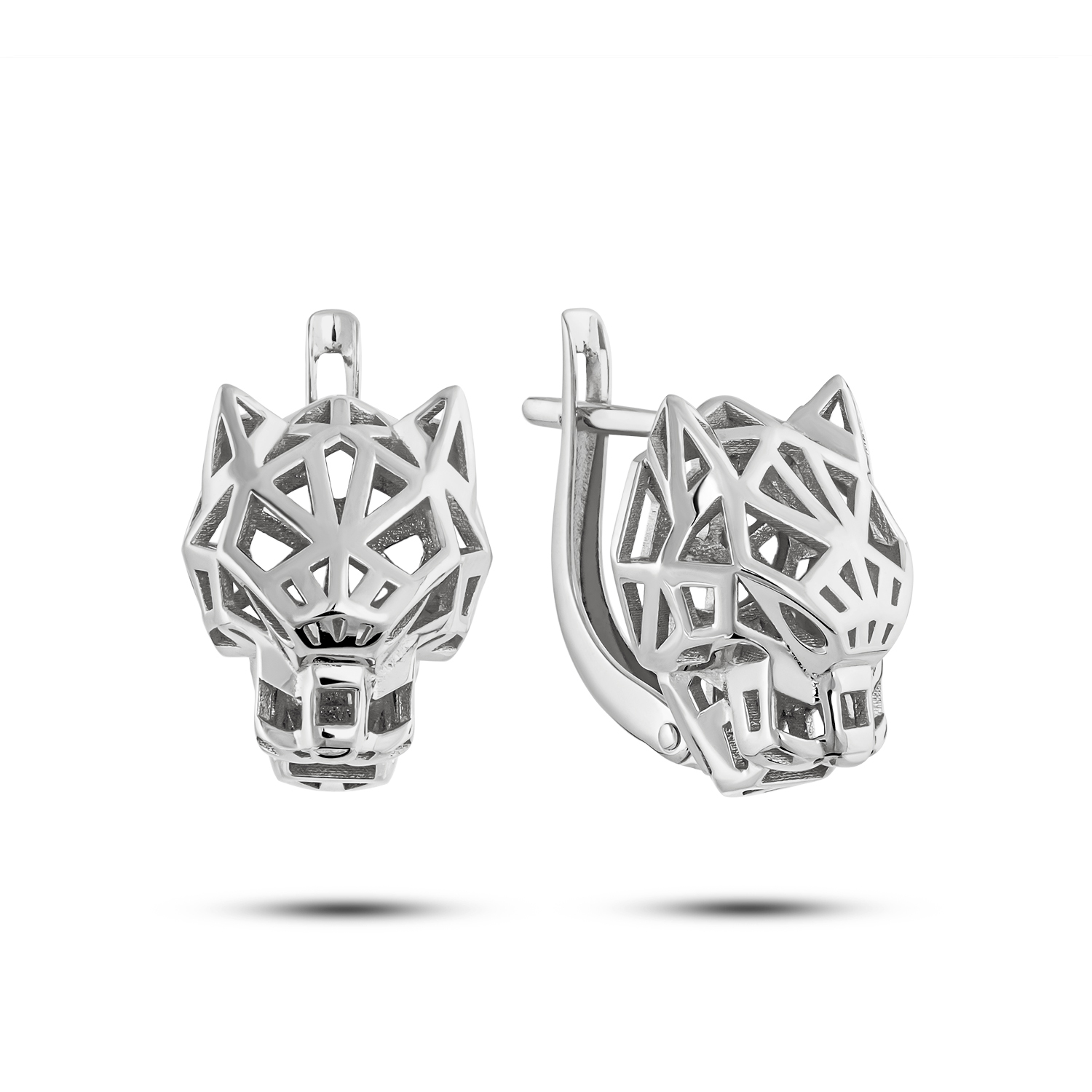 Серьги из серебра без камней