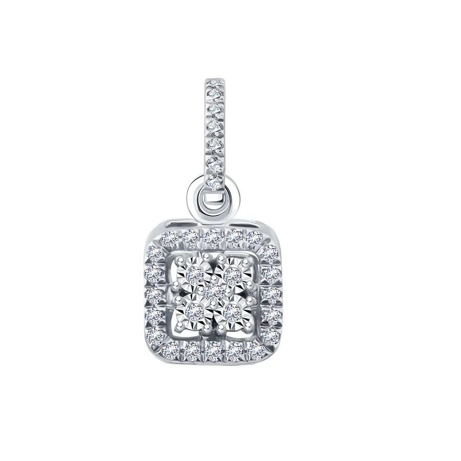 Pandantiv din aur alb cu Diamant