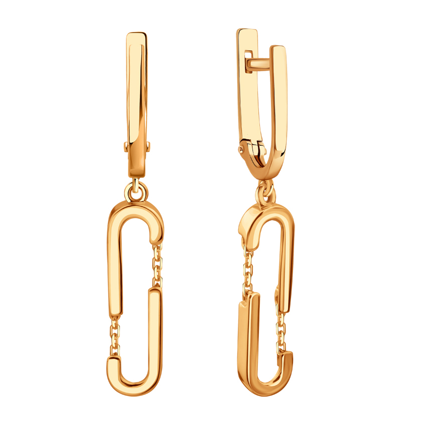 Cercei Suspendați din aur roșu fără pietre