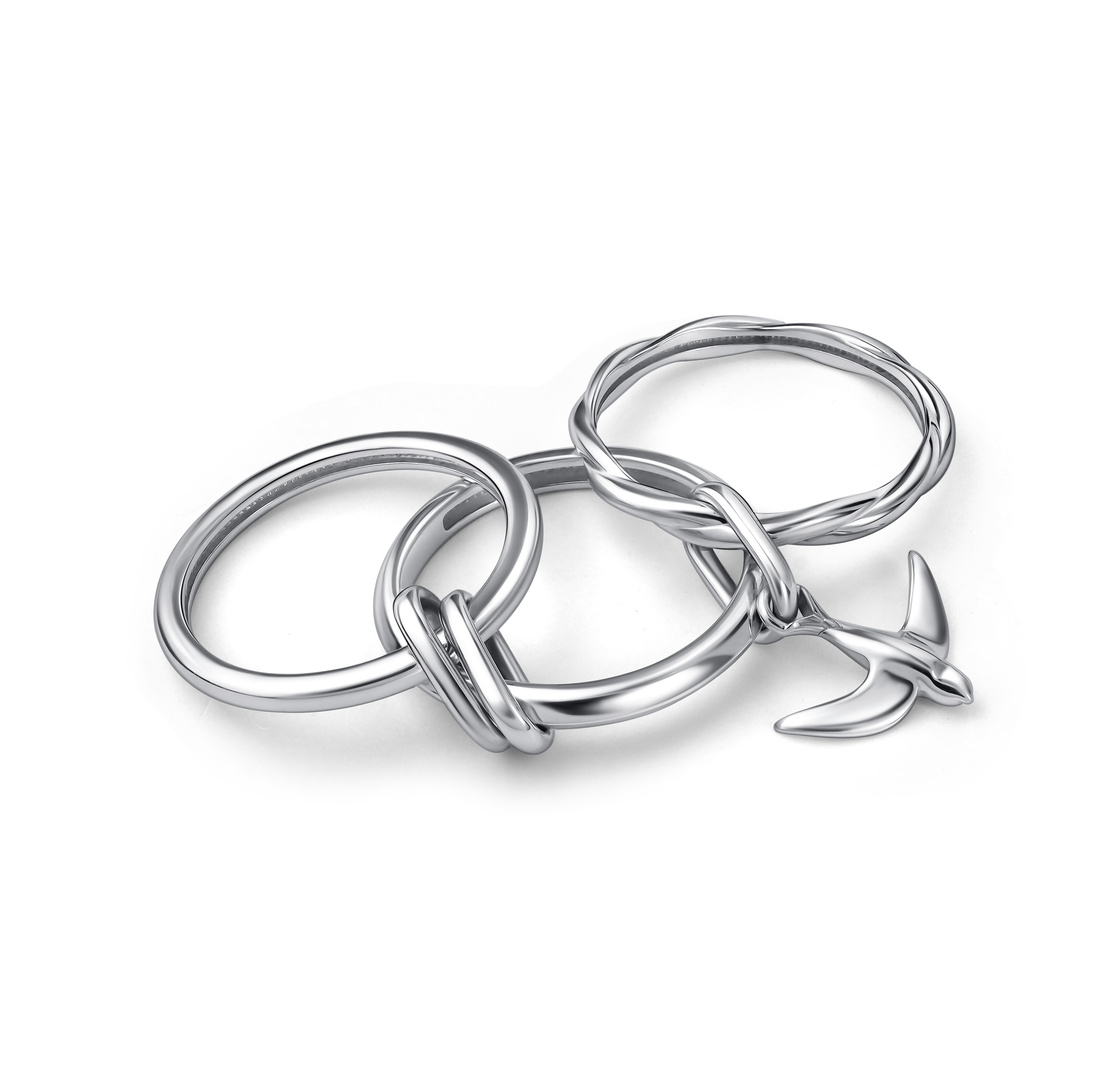 Кольцо из серебра без камней