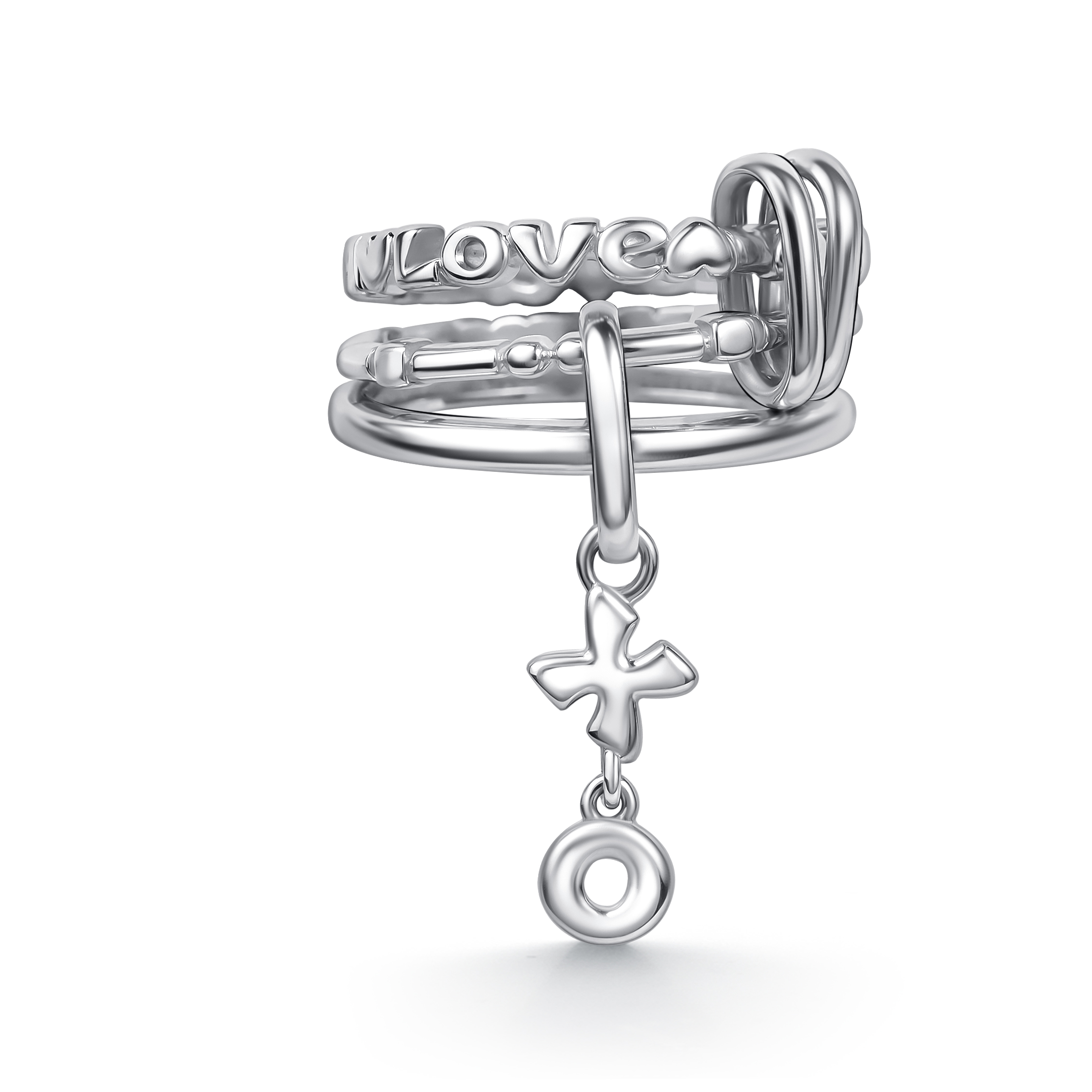 Кольцо из серебра без камней