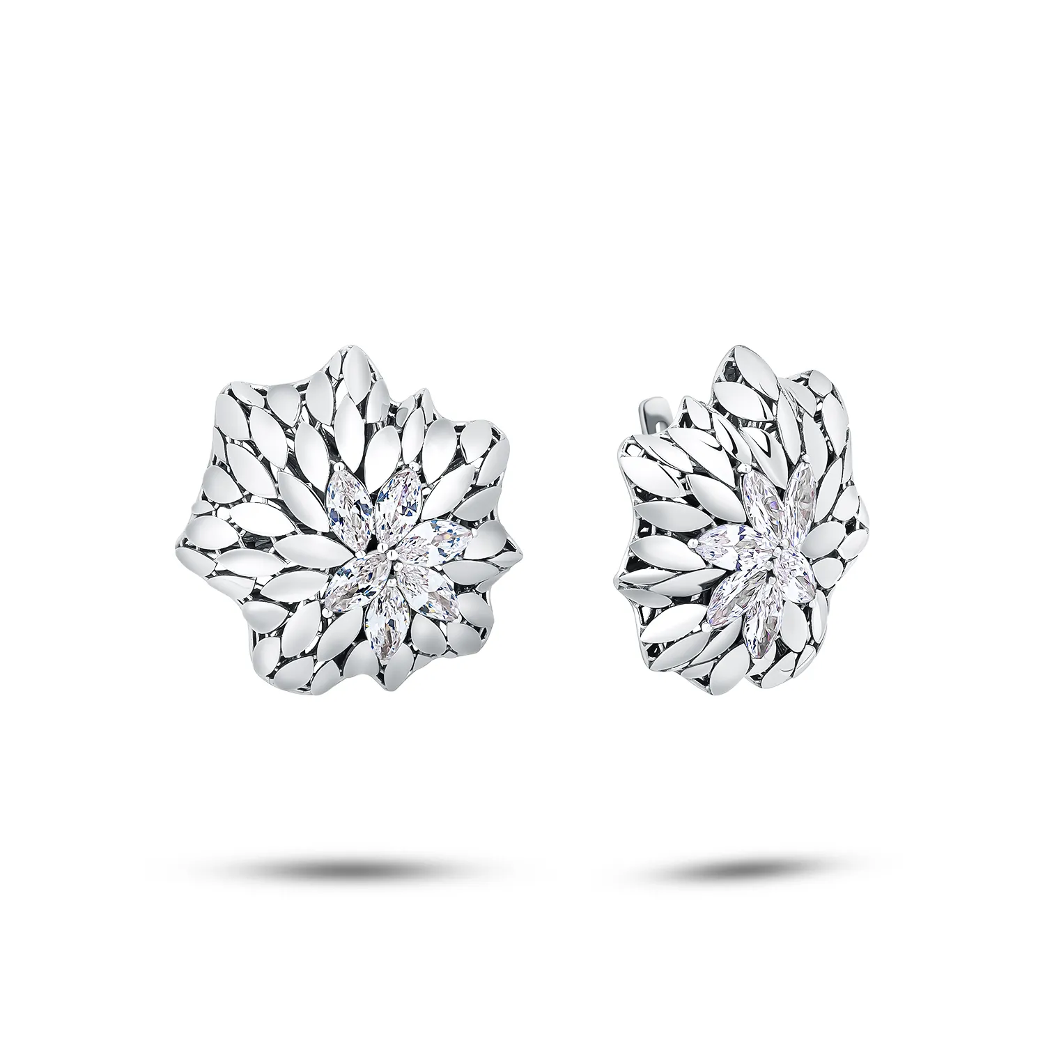 Cercei din argint cu Cubic Zirconia Incolor