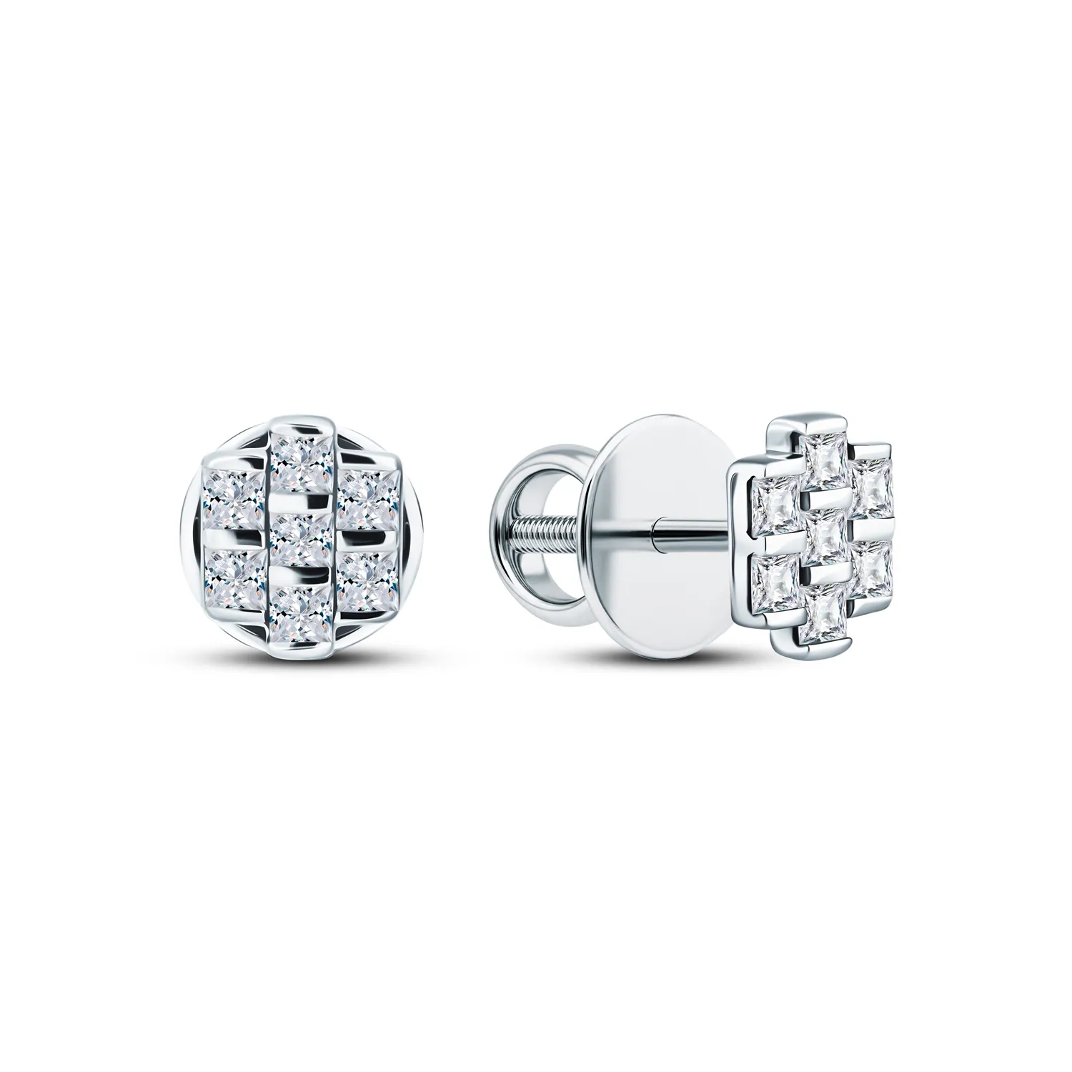 Cercei Pusete din argint cu Cubic Zirconia Incolor