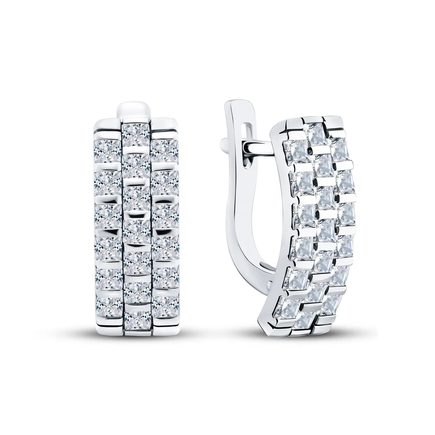 Cercei din argint cu Cubic Zirconia Incolor
