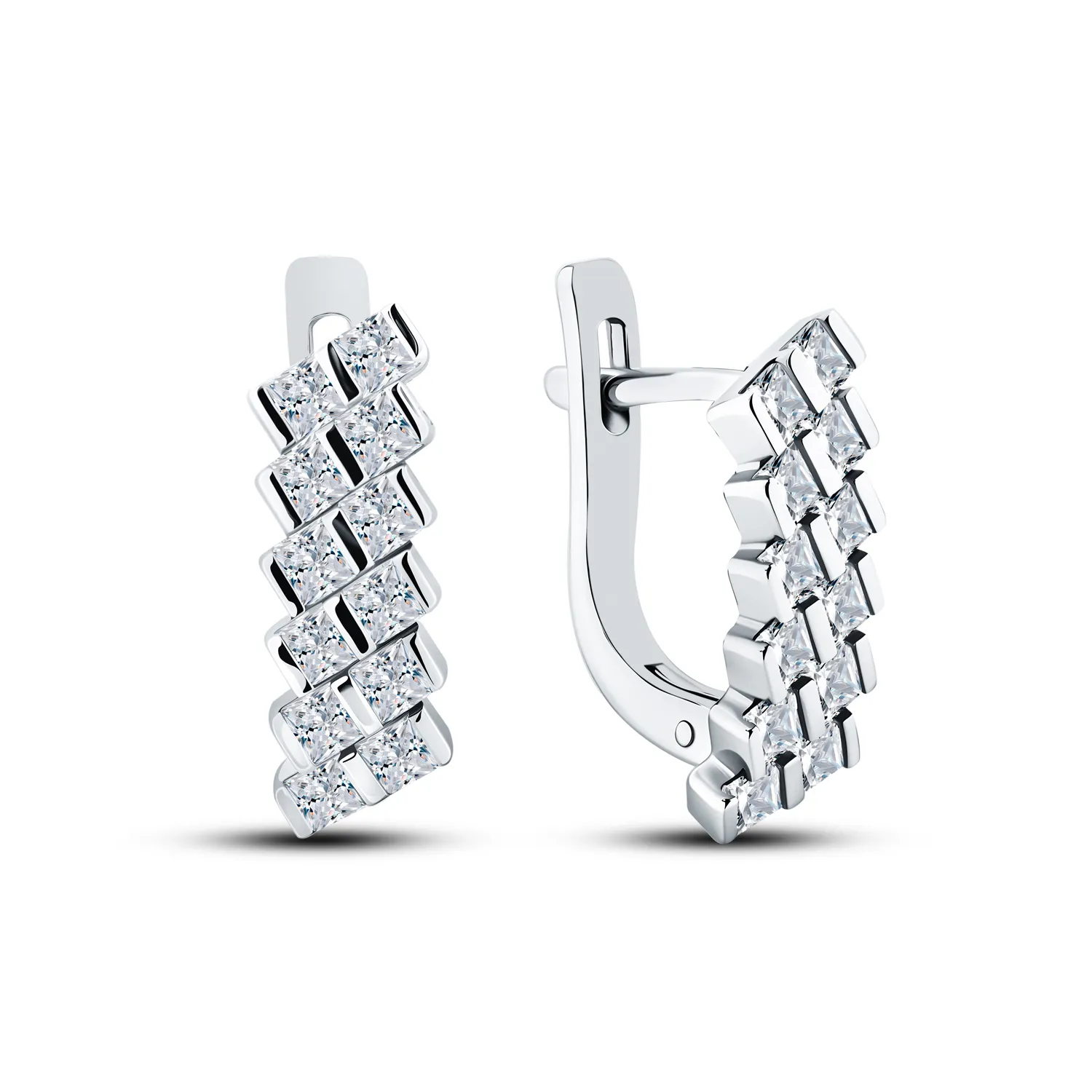 Cercei din argint cu Cubic Zirconia Incolor