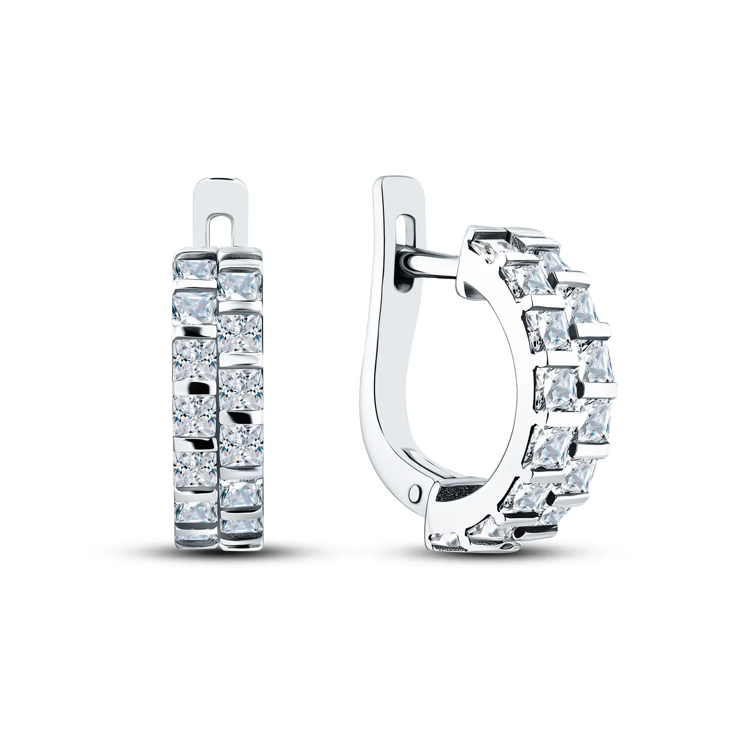 Cercei din argint cu Cubic Zirconia Incolor