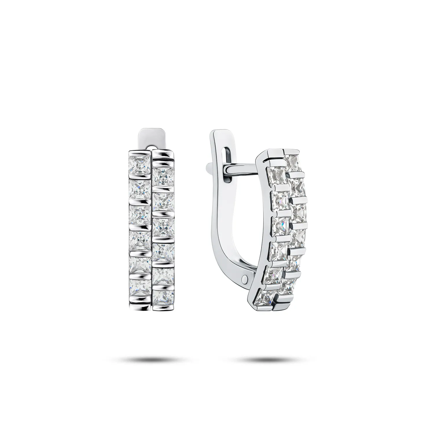 Cercei din argint cu Cubic Zirconia Incolor