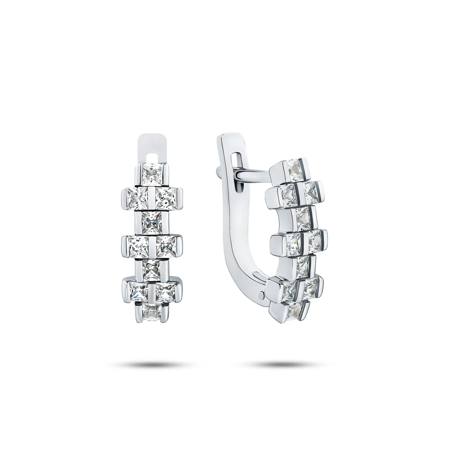 Cercei din argint cu Cubic Zirconia Incolor