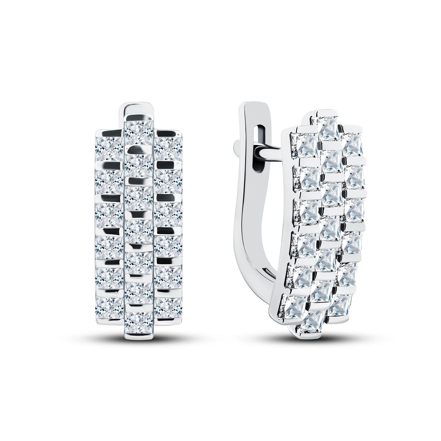 Cercei din argint cu Cubic Zirconia Incolor