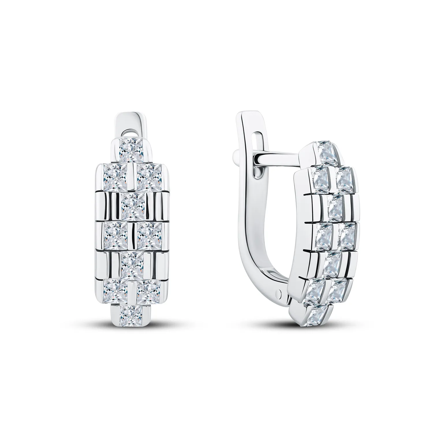 Cercei din argint cu Cubic Zirconia Incolor