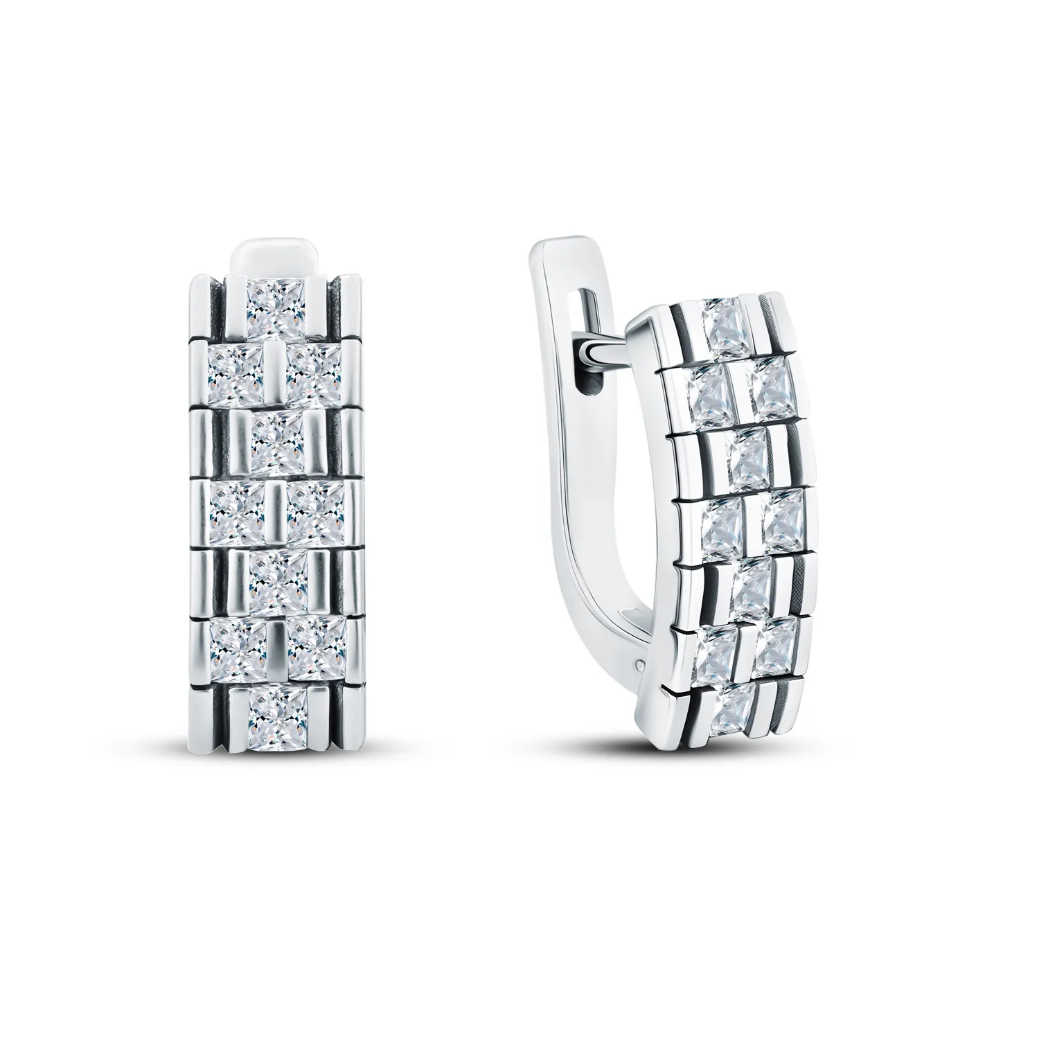 Cercei din argint cu Cubic Zirconia Incolor