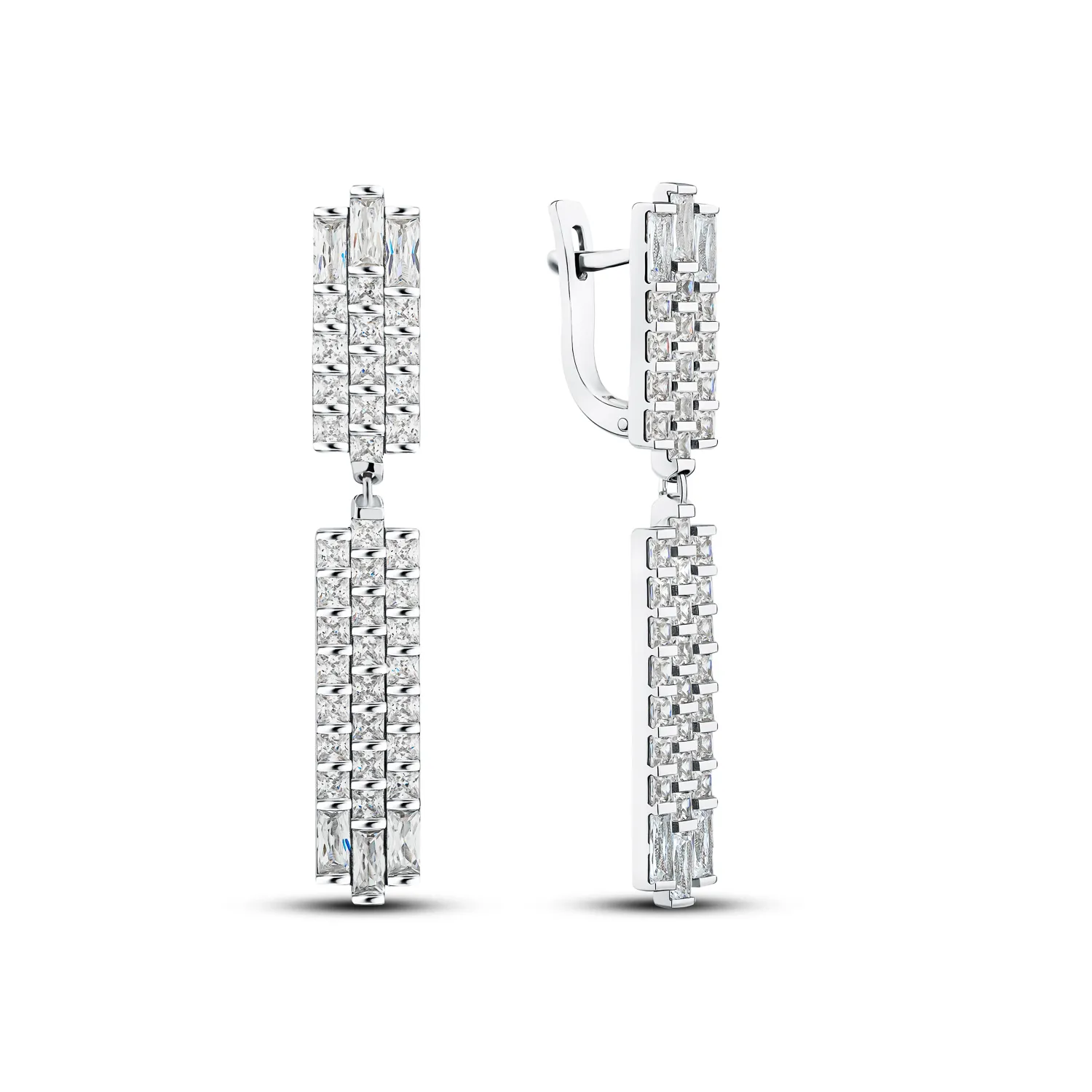 Cercei Suspendați din argint cu Cubic Zirconia Incolor
