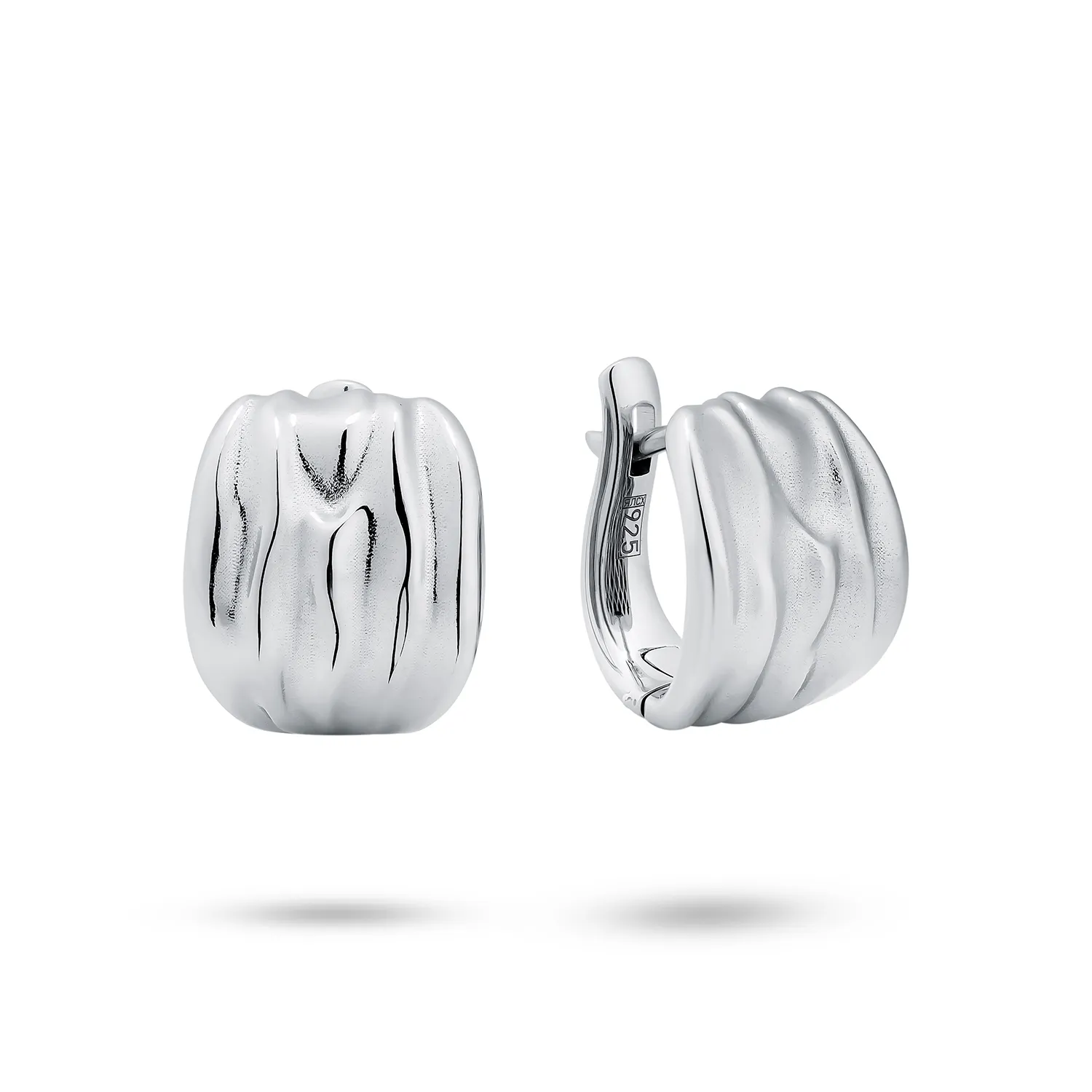 Серьги из серебра без камней
