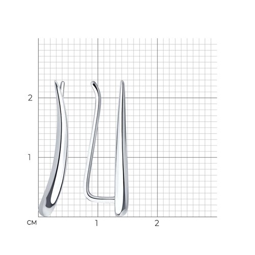 Серьги из серебра без камней