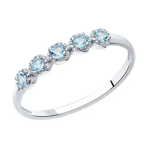 Inel din argint cu Topaz albastru