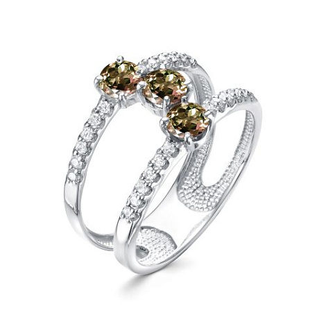 Inel din argint  cu pietre Cubic Zirconia Incolor, Zultanit (sint.)