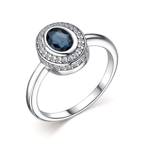 Inel din argint  cu pietre Cubic Zirconia Incolor, Safir Hidro