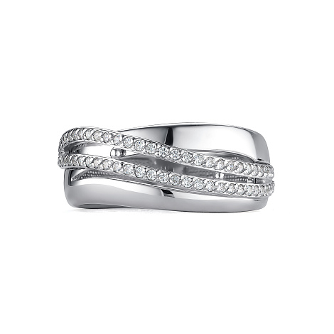 Inel din argint  cu pietre Cubic Zirconia Incolor