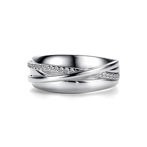 Inel din argint  cu pietre Cubic Zirconia Incolor