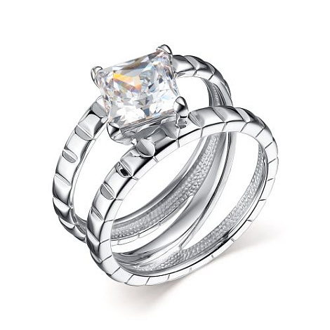 Inel din argint  cu pietre Cubic Zirconia Incolor