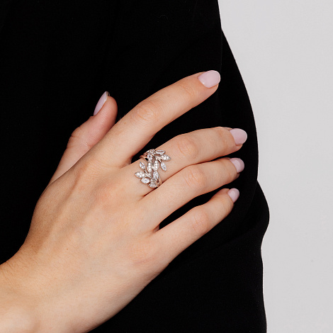 Inel din argint  cu pietre Cubic Zirconia Incolor