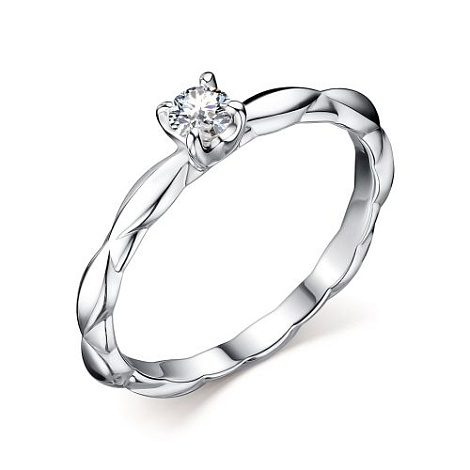 Inel din argint  cu pietre Moissanite