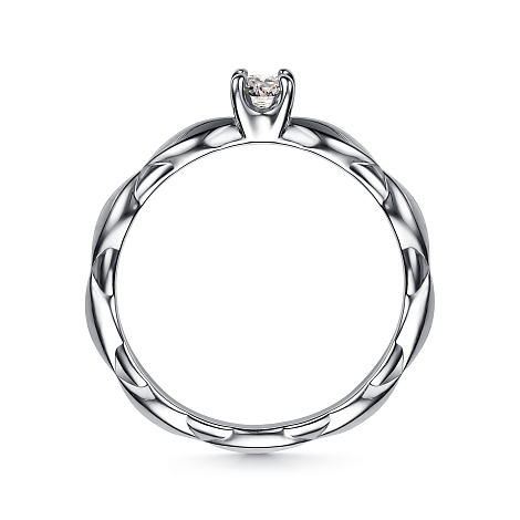 Inel din argint  cu pietre Moissanite
