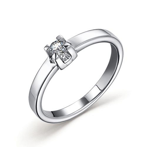 Inel din argint  cu pietre Moissanite
