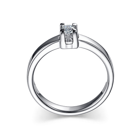 Inel din argint  cu pietre Moissanite