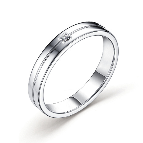 Кольцо из серебра с камнями Бриллиант