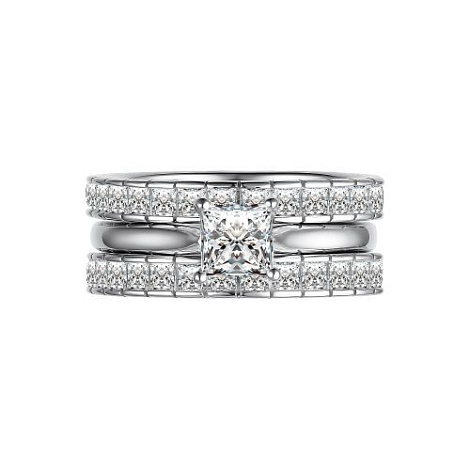 Inel din argint  cu pietre Cubic Zirconia Incolor