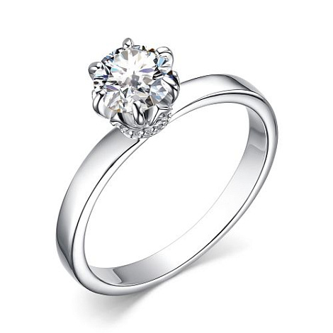 Кольцо из серебра с камнями Swarovski