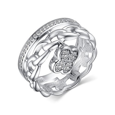 Inel din argint  cu pietre Cubic Zirconia Incolor, Cubic Zirconia Negru