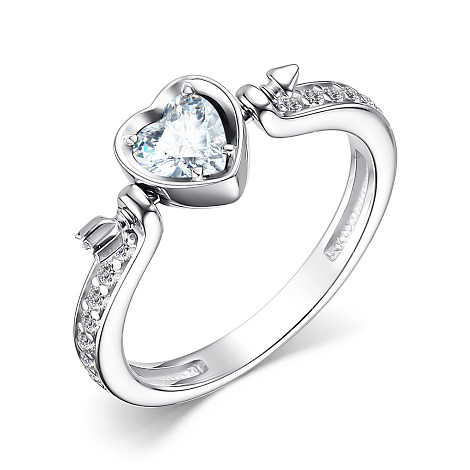 Кольцо из серебра с камнями Фианит