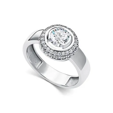 Inel din argint cu Cubic Zirconia Incolor, Cristal de munte