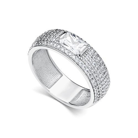 Inel din argint  cu pietre Cubic Zirconia Incolor