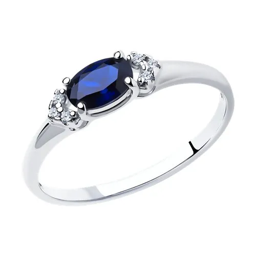 Inel din argint cu Cubic Zirconia Incolor, Corindon