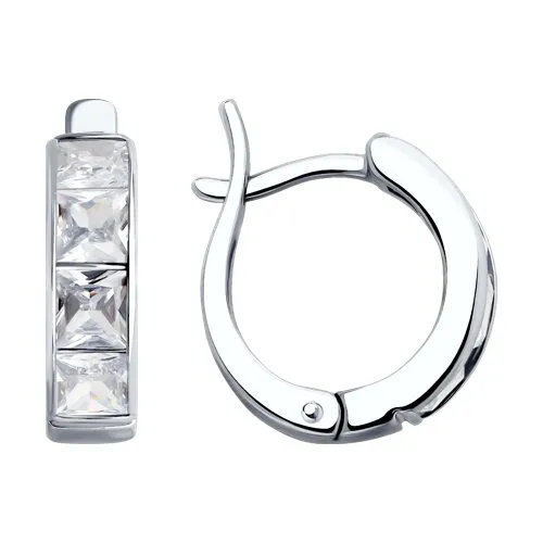Cercei din argint cu Cubic Zirconia Incolor
