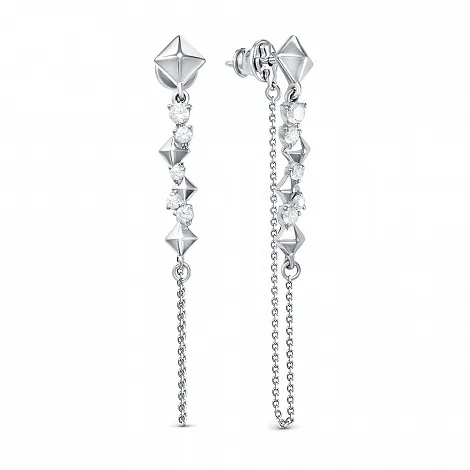 Cercei Pusete din argint cu Cubic Zirconia Incolor