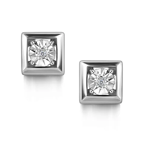 Cercei Pusete din argint cu Diamant