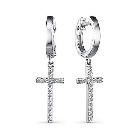 Cercei Suspendați din argint cu Cubic Zirconia Incolor