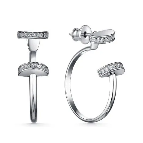 Cercei Pusete din argint cu Cubic Zirconia Incolor