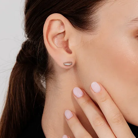 Cercei Pusete din argint cu Cubic Zirconia Incolor