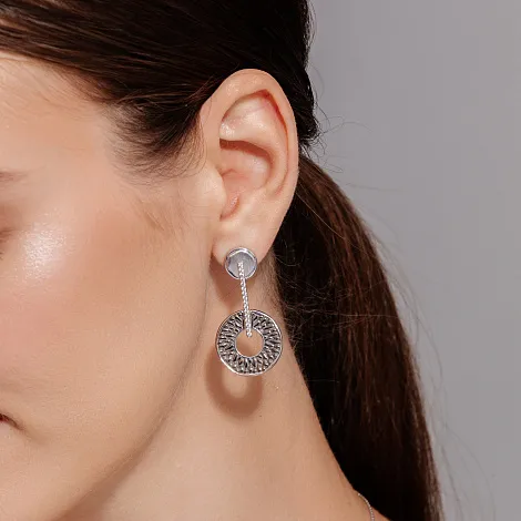 Cercei Pusete din argint cu Cubic Zirconia Incolor