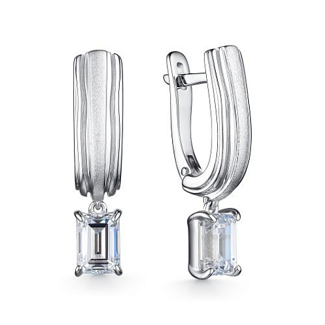 Cercei Suspendați din argint  cu pietre Cubic Zirconia Incolor