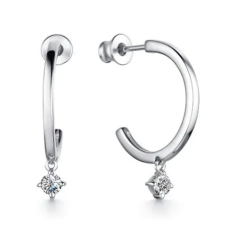 Cercei Pusete din argint cu Cubic Zirconia Incolor