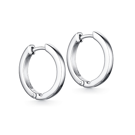 Cercei Creole din argint  cu pietre Cubic Zirconia Incolor