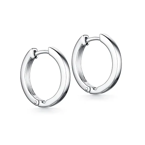 Cercei Creole din argint cu Cubic Zirconia Incolor