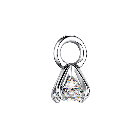 Cercei Creole din argint  cu pietre Cubic Zirconia Incolor